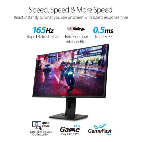 ASUS VG278QR 27″ Full HD 165Hz Gaming 電競顯示器 [行貨,三年原廠保用,實體店經營]