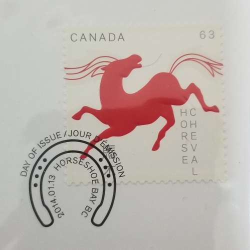 ***一套價 2014 年時代 加拿大 馬年 小全張 首日封 郵票 Year 2014 Canada Year of...