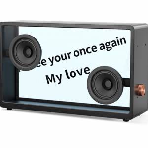 TT suspension transparent lyrics speaker ttf bluetooth subtitles home living roo