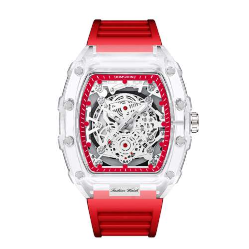 石英錶時尚透明男表批發防水腕錶watch