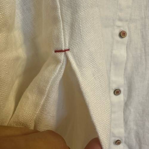 全新米白刺繡民族袍子闊身衫