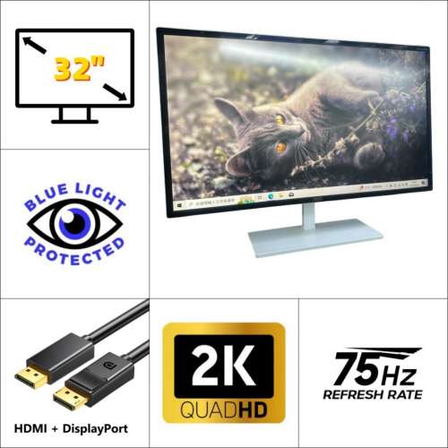 32'' AOC Q3279｜ 👀 2K 75Hz 😀實物圖 ✨一個月保養＃32 3279 2K 螢幕 QHD LED mon