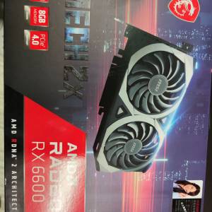 msi rx6600 8g mesh 2x 行貨有盒 rx 6600