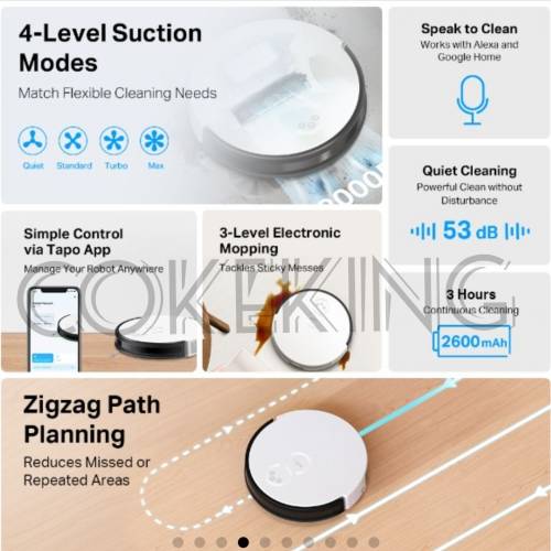 TP-Link Tapo RV10 掃地機器人(掃拖合一)