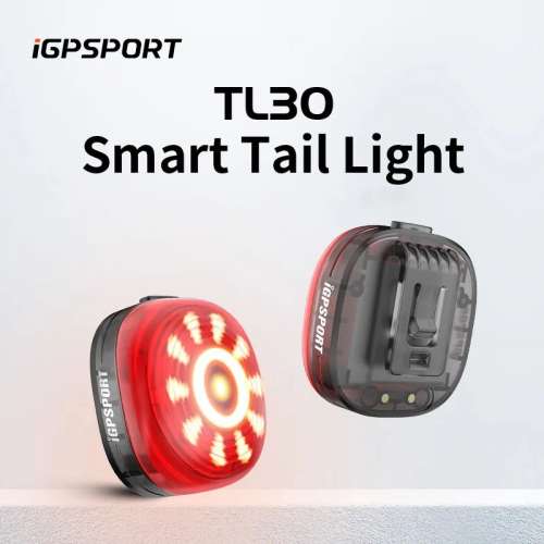 100%New iGPSPORT TL30 Smart Rear Bike Light, Bluetooth 6 Modes Rechargeable