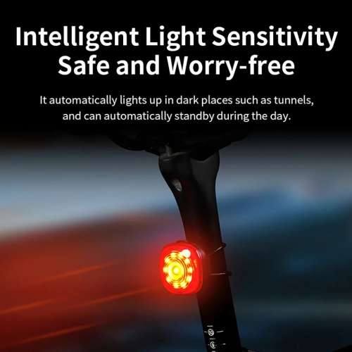 100%New iGPSPORT TL30 Smart Rear Bike Light, Bluetooth 6 Modes Rechargeable