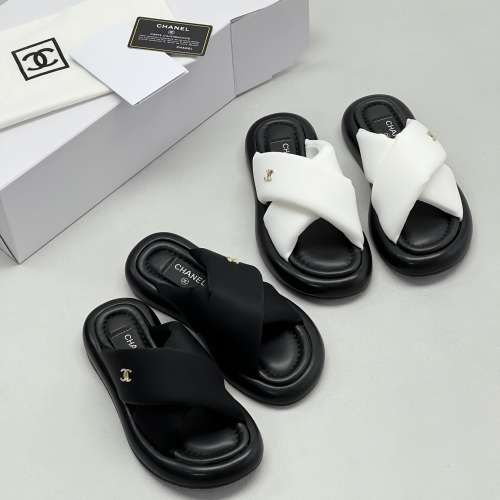 Chanel香奈兒夏季新款蜜兒 交叉拖鞋麵包涼拖鞋