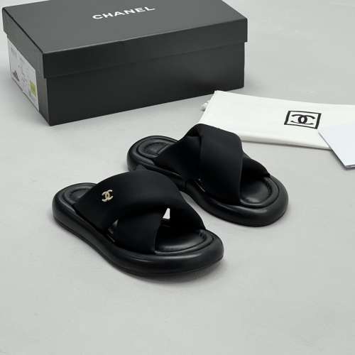 Chanel香奈兒夏季新款蜜兒 交叉拖鞋麵包涼拖鞋