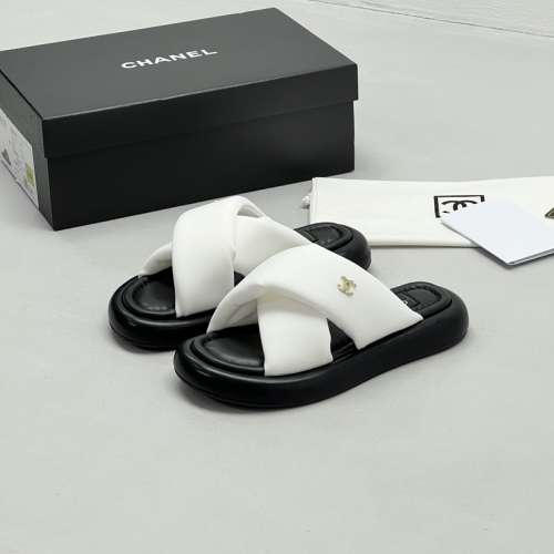 Chanel香奈兒夏季新款蜜兒 交叉拖鞋麵包涼拖鞋