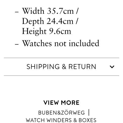 BUBEN&Z&Ouml;RWEG VANTAGE 10 WATCH COLLECTION CASE &ndash; CARBON