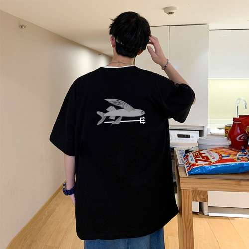 夏季新款彩色印花短袖T恤