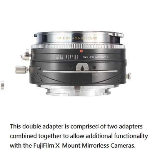 LAINA Tilt & Shift Lens Mount Adapter For DKL To Fujifilm X 移軸、平移金屬接環