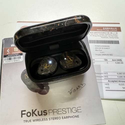 Noble Audio FoKus Prestige 無線藍牙耳機木紋一圈二鐵