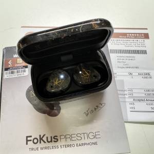 Noble Audio FoKus Prestige 無線藍牙耳機木紋一圈二鐵