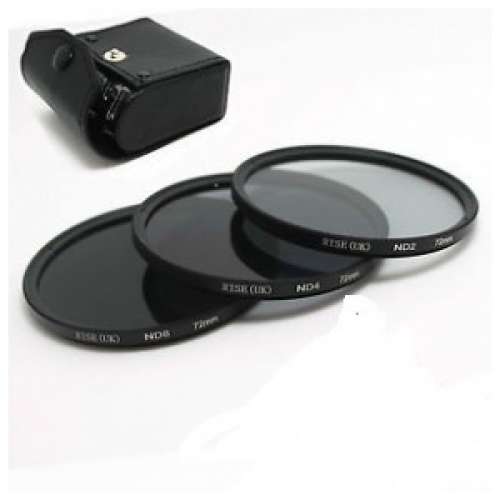 RISE(UK) ND2 ND4 ND8 Neutral Density FILTER SET WITH CASE 減光濾鏡 套裝 + 皮...