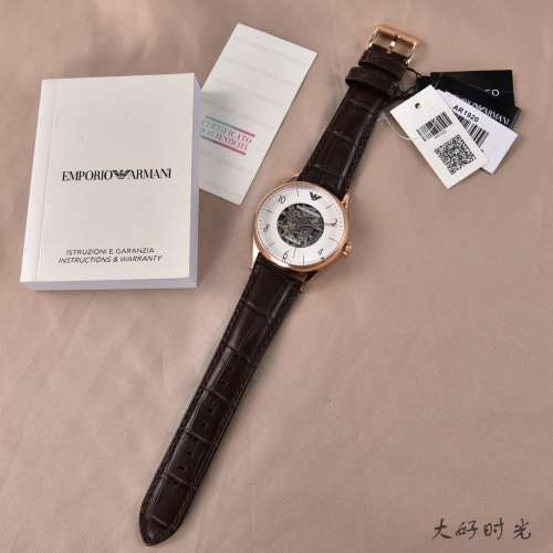 阿玛尼Armani进口牛皮316L精钢型男之选Ar1920