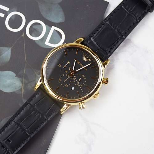 ARMANI/阿玛尼矿物质强化玻璃潮流男士进口皮革Ar1917