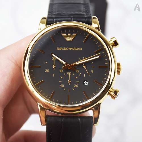 ARMANI/阿玛尼矿物质强化玻璃潮流男士进口皮革Ar1917