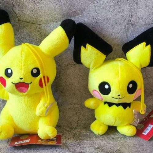全新 Pokemon Pikachu 寵物小精靈 比卡超 皮丘 公仔