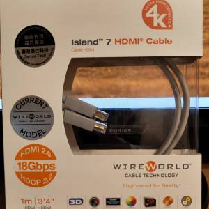 美國 Wireworld Island 7 HDMI cable HDMI線 影音訊號線 (1米 1M)