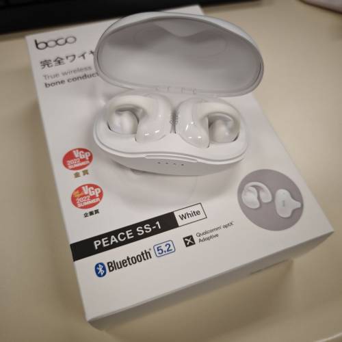 99% New boco PEACE SS-1 骨傳導真無線耳機 （白色）