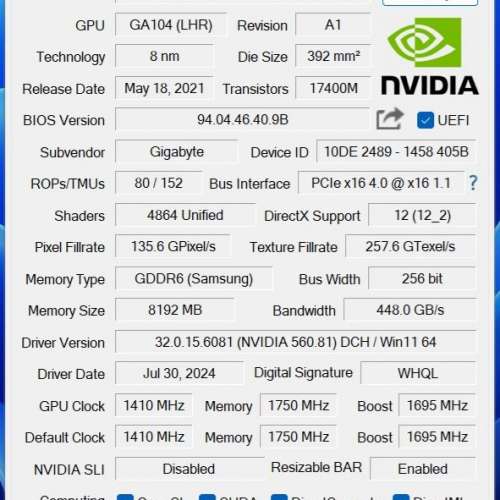Gigabyte GeForce RTX3060 Ti EAGLE OC 8G rev. 2.0 RTX 3060 3060ti RTX3060ti