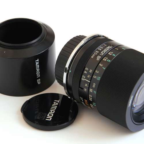 Tamron SP 90mm f2.5 Macro 52B 原廠 Hood, Adaptall-2 Nikon AI mount  95% new