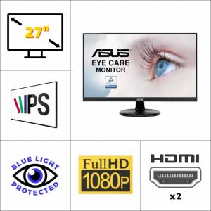 27" ASUS VZ279｜👀 FHD 60Hz【👍🏼 無邊框】✨ 1 個月保養｜⚠ 全實物圖 ＃27 28 ...