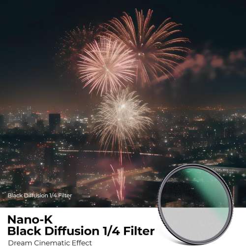 1/4 Filter 18 Multi-Layer Black Mist Diffusion Effect Filter 黑柔焦濾鏡 - 55mm