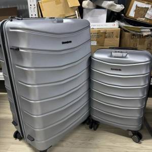 【零售】Samsonite 新秀麗旅行喼套裝 (硬面-銀色)兩件套