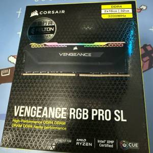Corsair vengeance rgb pro sl 32gb 黑色套裝（16gb x2)