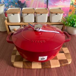 法國 staub 28cm 琺瑯鑄鐵鍋