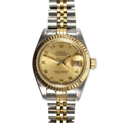 ROLEX Datejust 勞力士女裝手錶 69173 * 阿拉伯數字 * 罕有