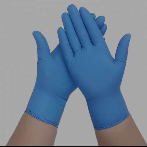 一次性丁腈手套家用防護食品級防水防油洗碗餐飲橡膠美容藍色手套