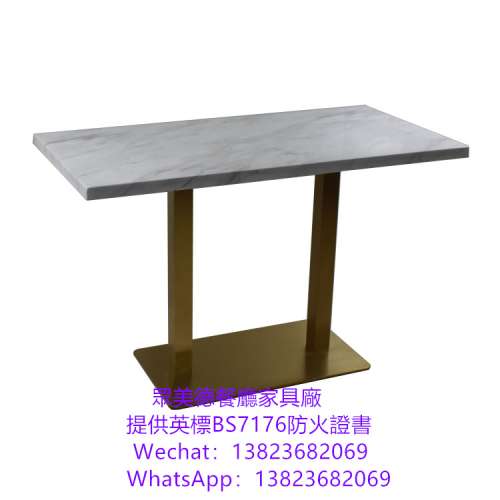 眾美德餐廳傢具廠直供香港澳門 #不鏽鋼包大理石餐檯訂做 #餐館飯店金屬餐桌訂製廠商...