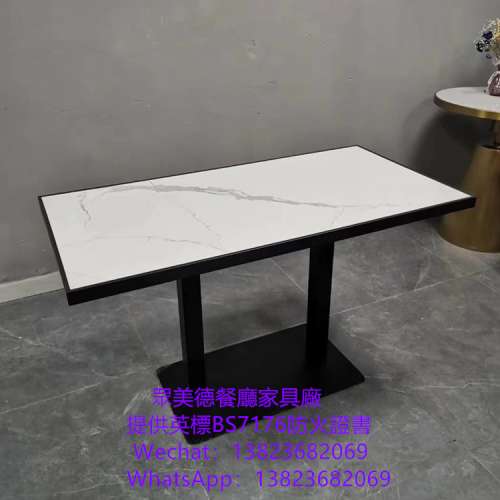 #法式餐厅食肆細枱 #料理店餐枱訂造 #防火膠板飯臺 #自助餐廳桌子 #仿大理石餐檯訂...