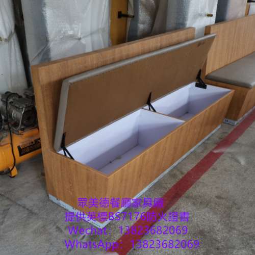 #訂造儲物沙發 #儲物卡位 #防火阻燃BS7176證書 #抽屜卡位沙發訂製 #餐館飯店家具沙...