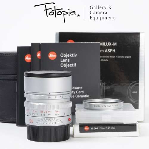 || Leica Summilux-M 50mm F1.4 ASPH - Silver / 11892 with full packing & UVa ||