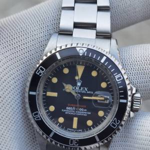 ROLEX SUBMARINER 1680 單紅 T25面 超黃夜光