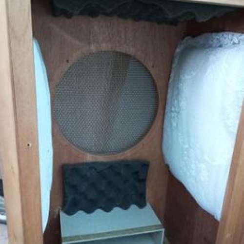 10吋音箱一對.吸音棉順天然羊毛 有面網