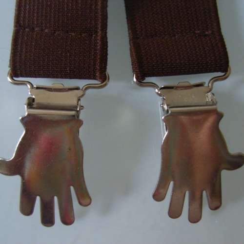 小童 黑色 啡色 手掌扣 吊帶