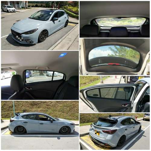 Mazda3 全車磁石濾光窗網太陽擋