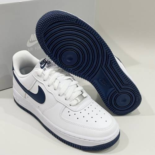 全新正品Nike Air Force 1'07 舒適運動 防滑輕便 低幫 板鞋 男款 白藍色