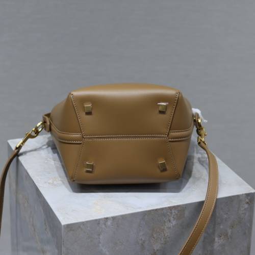 Saint Laurent LE 37奶茶色小号带手提水桶包 单肩包