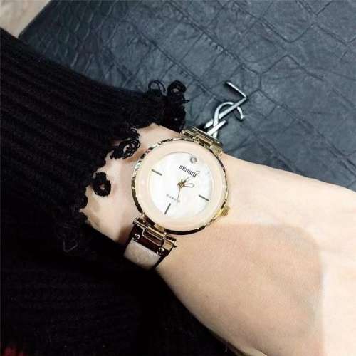 SENSHI瑞士名牌氣質非全自動機械品牌手表女士學生韓版簡約防水女表陶瓷99