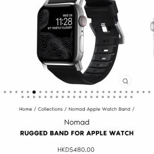 美國Nomad RUGGED BAND 氟橡膠錶帶For Apple Watch 42/44/45/49mm