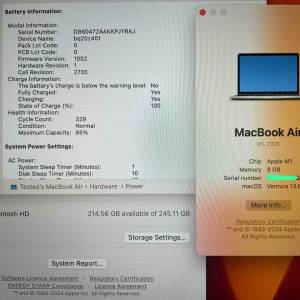 Apple MacBook Air 2020 M1/8GB/256GB