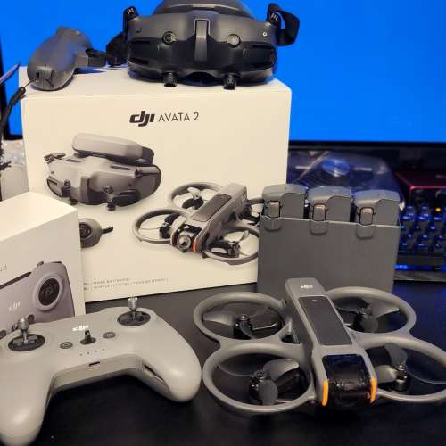 DJI Avata 2 暢飛套裝 三電池版 + DJI FPV controller 3 三電裝