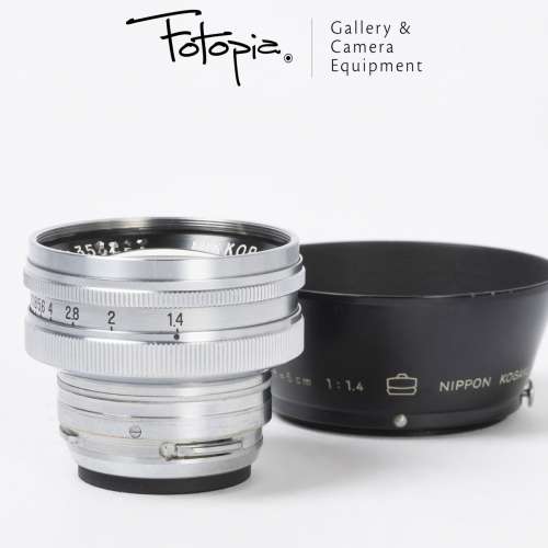 || Nippon Kogaku Nikkor-S.C 50mm F1.4 - Silver / Nikon S Mount with hood ||