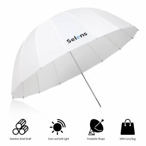 Selens White Diffusion 130cm Parabolic Reflective Umbrella (16 Pod) 十六角深抛...